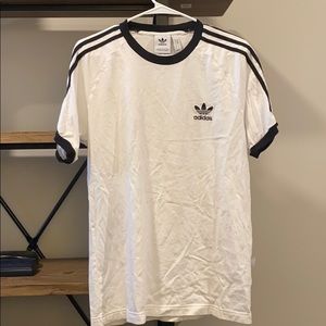 Adidas 3 stripe t shirt